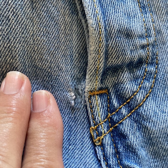 Levi  501 Bucksaw Logger Jeans Mens size Suspender buttons Blue Vintage 30”/31” - Picture 9 of 9